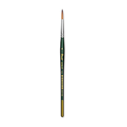 Utrecht Series 6150 Synthetic Golden Taklon Watercolor Brush - Round, Size 4, Short Handle