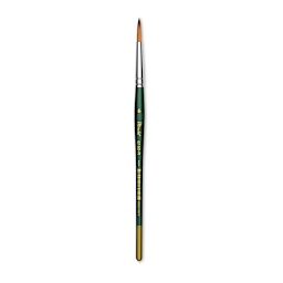 Utrecht Series 6150 Synthetic Golden Taklon Watercolor Brush - Round, Size 6, Short Handle
