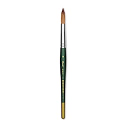 Utrecht Series 6150 Synthetic Golden Taklon Watercolor Brush - Round, Size 14, Short Handle