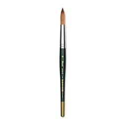 Utrecht Series 6150 Synthetic Golden Taklon Watercolor Brush - Round, Size 16, Short Handle