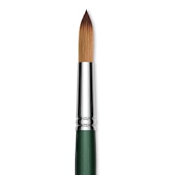 Utrecht Series 6150 Synthetic Golden Taklon Watercolor Brush - Round, Size 20, Short Handle