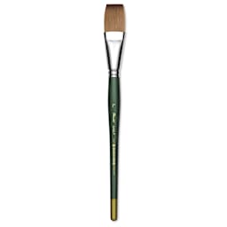 Utrecht Series 6150 Synthetic Golden Taklon Watercolor Brushes - single Flat Brush shown