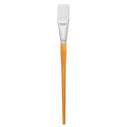 Utrecht Series 300 White Taklon Brush - Flat, Size 16, Long Handle