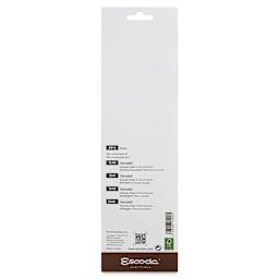 Escoda Versatil Synthetic Brushes - Series 8914, Set of 4, Short Handle, back of the packaging