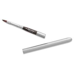 Escoda Versatil Travel Brush - Filbert, Short Handle, Size 4, handle and brush top