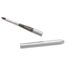 Escoda Versatil Travel Brush - Filbert, Short Handle, Size 6, handle and brush top