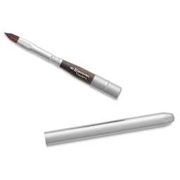 Escoda Versatil Travel Brush - Filbert, Short Handle, Size 8, handle and brush top