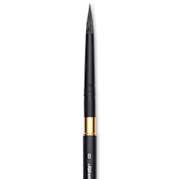 Silver Brush Black Velvet Voyage Brush - Travel Round, Size 8 (close-up)