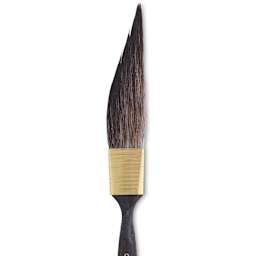 Da Vinci Casaneo Synthetic Squirrel Watercolor Brush - Dagger Striper, Size 3, Short Handle, Synthetic, close up