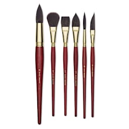 Blick Master Synthetic Squirrel Brushes - 6 styles of Brushes upright
