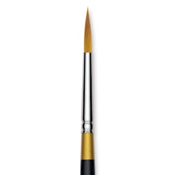 Kingart Original Gold Brush - Ultra Round, Size 6, Short Handle (close-up)