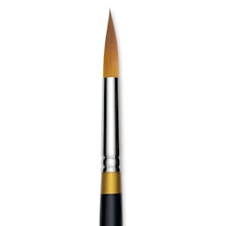 Kingart Original Gold Brush - Ultra Round, Size 12, Short Handle (close-up)