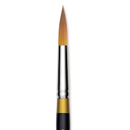 Kingart Original Gold Brush - Max Round, Size 14, Short Handle (close-up)