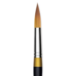 Kingart Original Gold Brush - Ultra Round, Size 18, Short Handle (close-up)