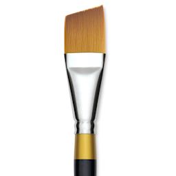 Kingart Original Gold Brush - Angular Shader, 1'', Short Handle (close-up)