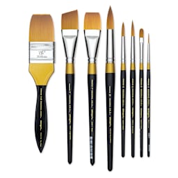 Kingart Original Gold Brushes - Various style Brushes shown upright