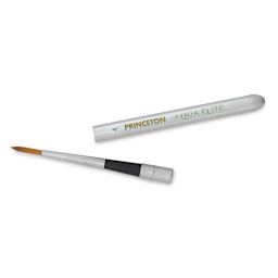 Princeton Aqua Elite Series 4850 Synthetic Brush - Travel Round, Size 4 (cap separate from handle)