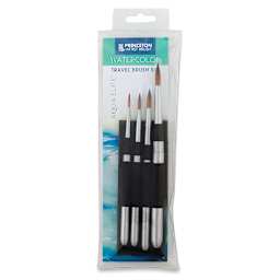 Princeton Aqua Elite Series 4850 Synthetic Brushes - Travel Set of 4 (front of packaging)
