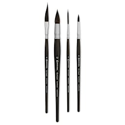 Escoda Último Synthetic Squirrel Brushes - Series 8911 Assorted, Set of 4, laid out