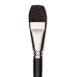 Escoda Último Synthetic Squirrel Brush - Flat Wash, Size 1" (close-up)