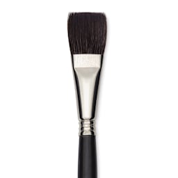 Escoda Último Synthetic Squirrel Brush - Flat Wash, Size 3/4" (close-up)