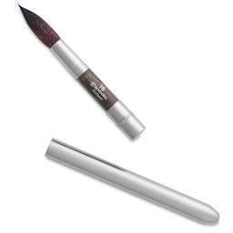 Escoda Último Synthetic Squirrel Brush - Travel Round, Size 16, brush detached from handle