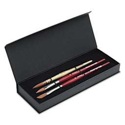 Da Vinci Cosmotop Spin Brushes - Box Set of 3, assorted brushes shown inside of the open box