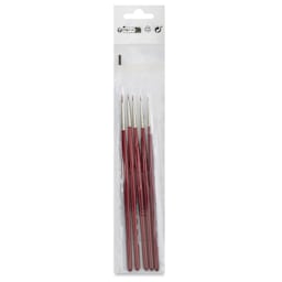 Da Vinci Cosmotop Spin Brushes - Round, Mini Detail Set of 5, back of the packaging