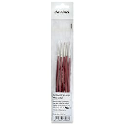 Da Vinci Cosmotop Spin Brushes - Round, Mini Detail Set of 5, front of the packaging