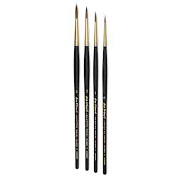 Da Vinci Maestro Kolinsky Brushes - Box Set of 4, Series 11 Round, Short Handle, out of packaging
