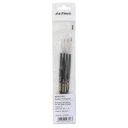 Da Vinci Maestro Kolinsky Brushes - 10 Round, Set of 4, front of the packaging