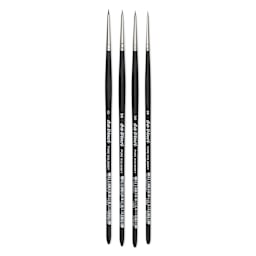Da Vinci Maestro Kolinsky Brushes - Detail Set of 4, 1505 Miniaturist, Short Handle