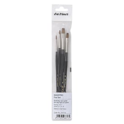 Da Vinci Maestro Kolinsky Brushes - 1311 Flat, Set of 4, front of the packaging