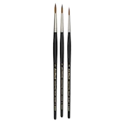 Da Vinci Maestro Kolinsky Brushes - Set of 3, Series 10 Round, Short Handle