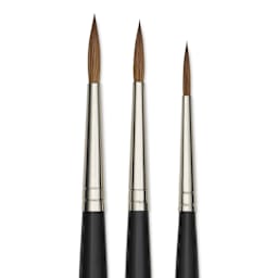 Da Vinci Maestro Kolinsky Brushes - 10 Round, Set of 3, close-up