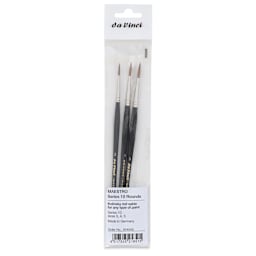 Da Vinci Maestro Kolinsky Brushes - 10 Round, Set of 3, front of the packaging