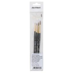 Da Vinci Harbin Kolinsky Brushes - Round, Set of 4, front of the packaging