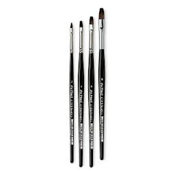 Da Vinci Casaneo Synthetic Squirrel Watercolor Brush - Flats, Set of 4, Short Handle