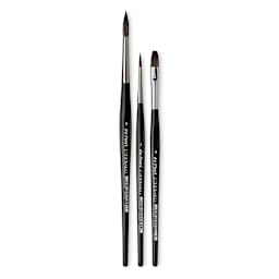 Da Vinci Casaneo Synthetic Squirrel Watercolor Brushes - Components of 3 pc Assorted Set
