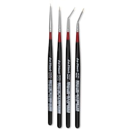 Da Vinci Micro Nova Synthetic Brushes - Assorted Round, Set of 4, laid out