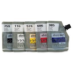 Sennelier Abstract Matte - Primary Set of 5 (Out of packaging)