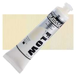 Matisse Flow Acrylic Paint - Antique White, 75 ml tube and swatch