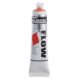 Matisse Flow Acrylic Paint - 75 ml Tube of Vermilion
