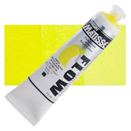 Matisse Flow Acrylic Paint - Cadmium Yellow Light, 75 ml tube and swatch