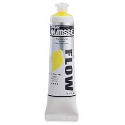 Matisse Flow Acrylic Paint - Yellow Mid Azo, 75 ml