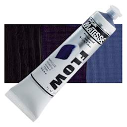Matisse Flow Acrylic Paint - Matisse Indigo, 75 ml tube and swatch
