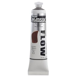 Matisse Flow Acrylic Paint - Burnt Umber, 75 ml