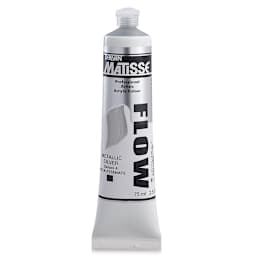 Matisse Flow Acrylic Paint - Metallic Silver, 75 ml