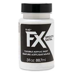 Plaid FX Smooth Satin Flexible Acrylic Paint - Blizzard, 3 oz