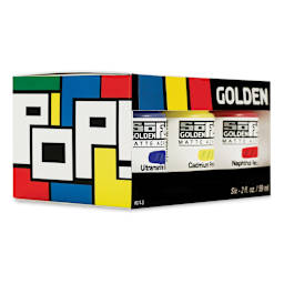 Golden SoFlat Matte Acrylic Paint - Pop, Set of 6, 59 ml, Jar